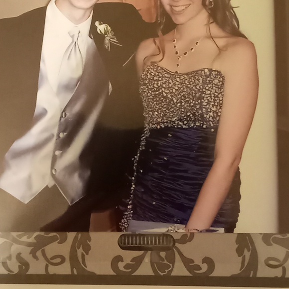 ❄️ Gorgeous navy blue dress Sz 4 corset mermaid prom gown Karishma Creations - Picture 6 of 11